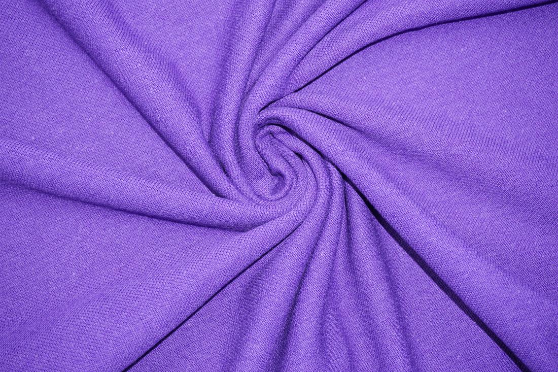 Purple Cotton Ribbed Jersey