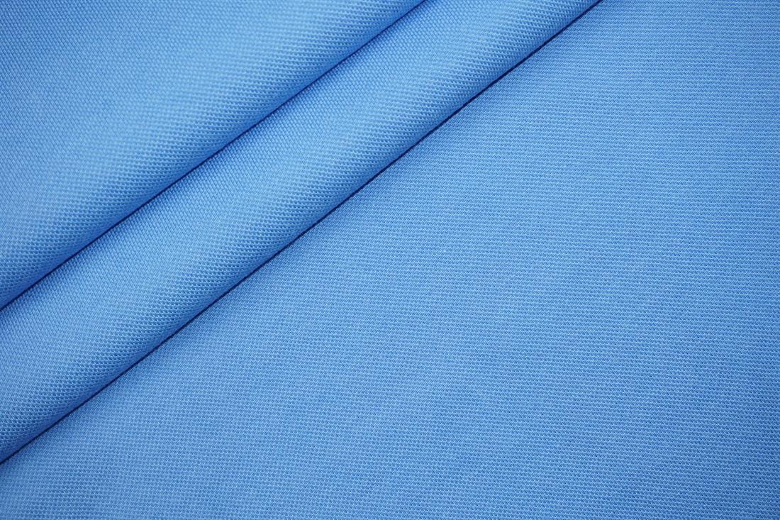 Blue Cotton Ribbed Jersey