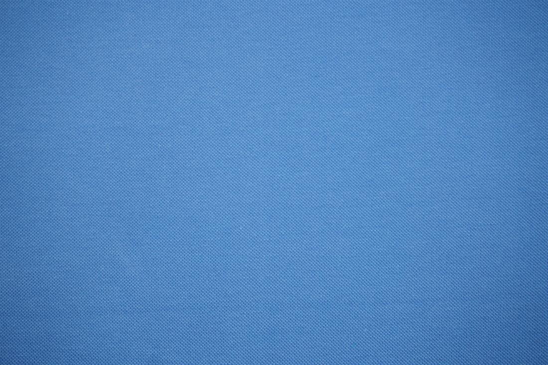 Blue Cotton Ribbed Jersey