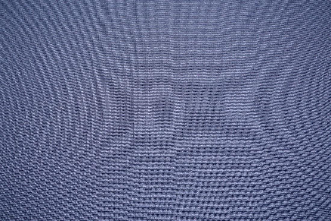 Dark Denim Cotton Ribbed Jersey
