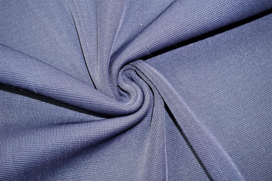 Dark Denim Cotton Ribbed Jersey