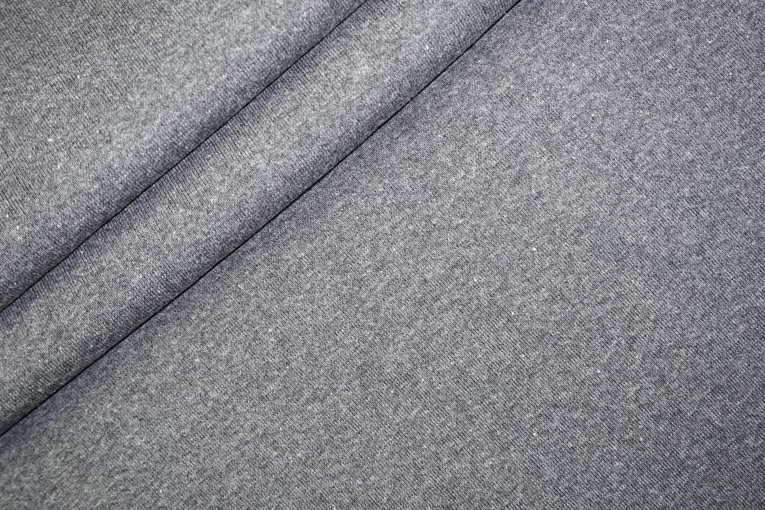 Charcoal Cotton Ribbed Jersey