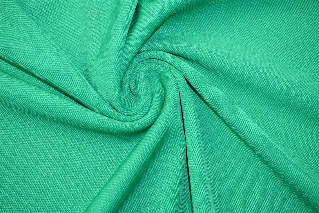 Green Cotton Ribbed Jersey