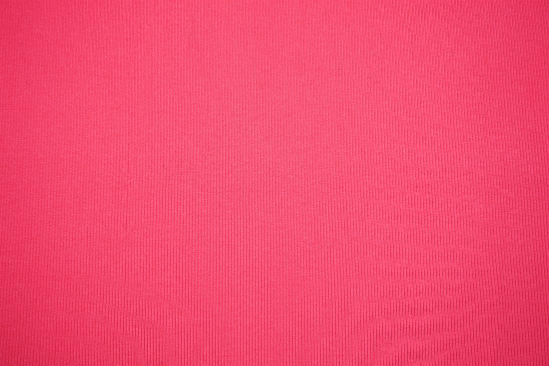 Cerise Pink Cotton Ribbed Jersey