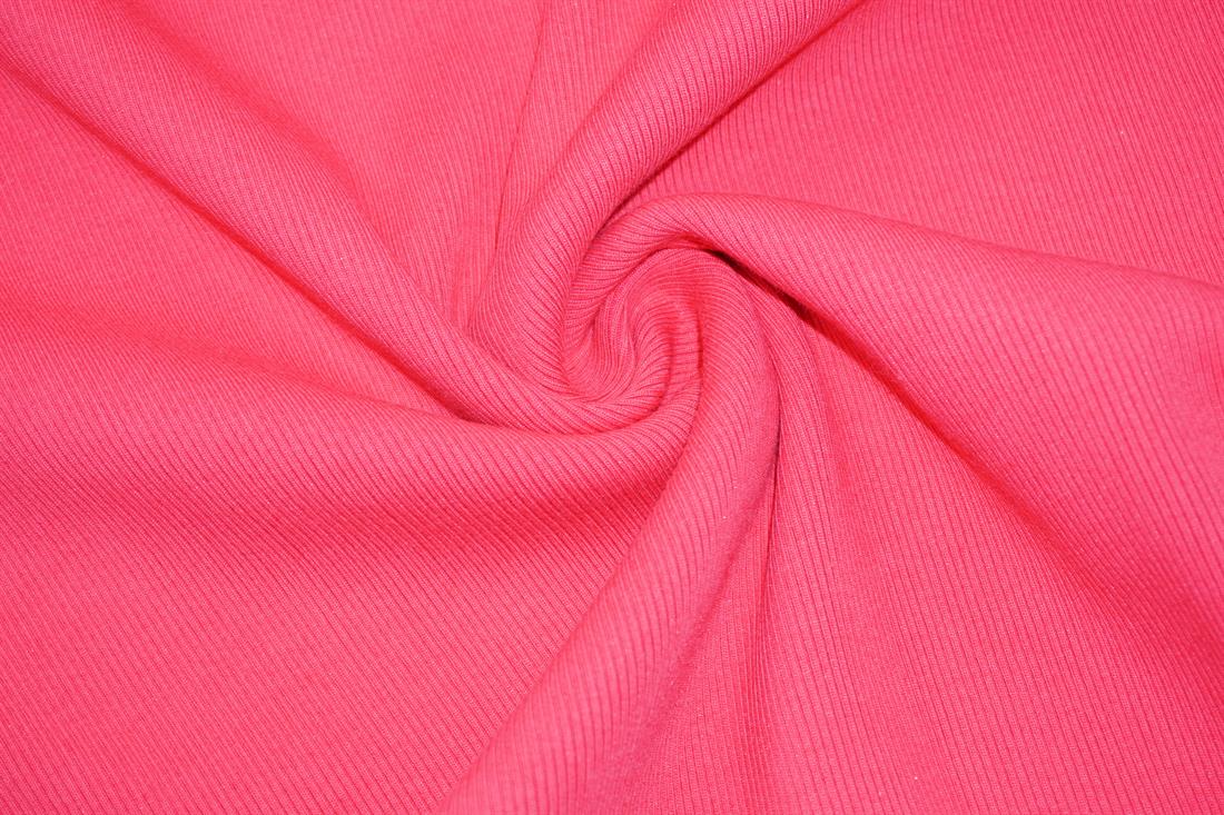 Cerise Pink Cotton Ribbed Jersey