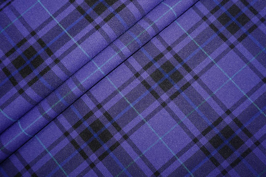 Purple & Blue & Black Tartans