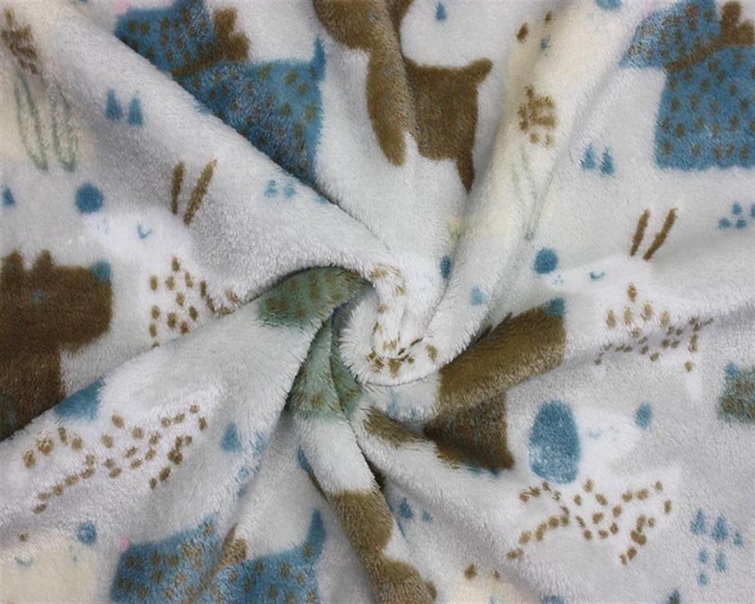 Silver Printed Dogs Cuddle Fleece