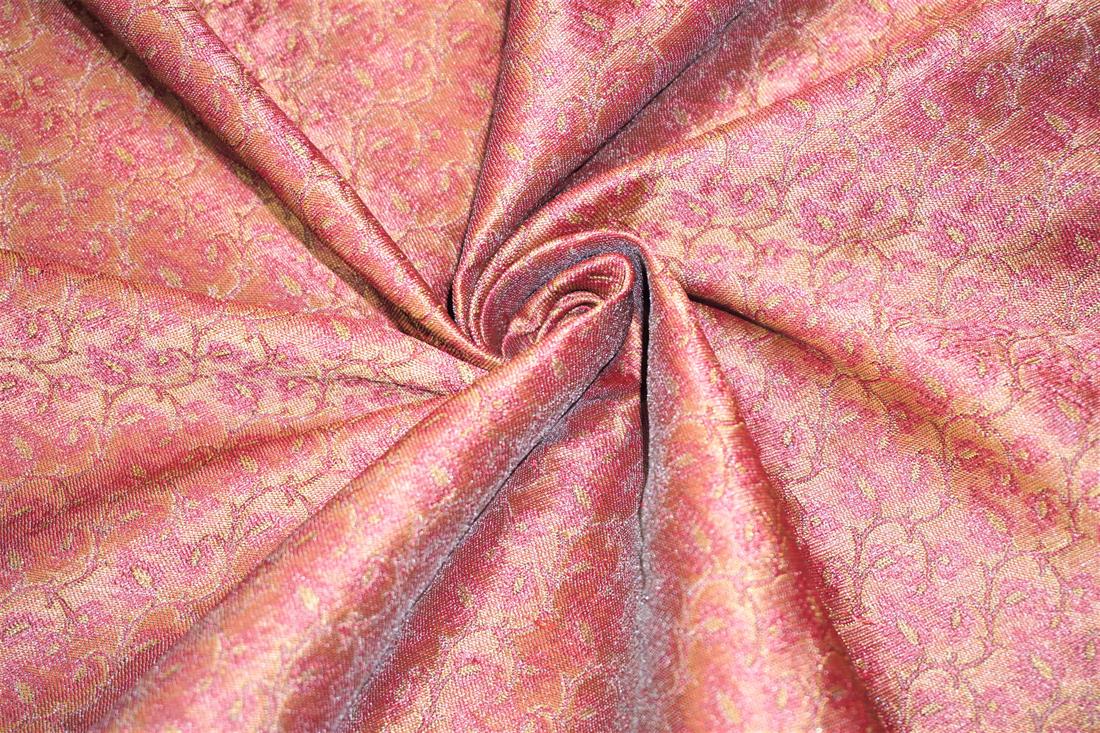 Maroon & Pink Brocades