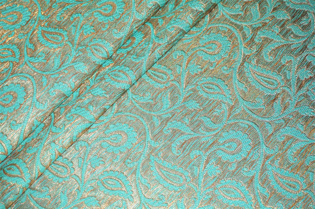 Minty Blue Brocades