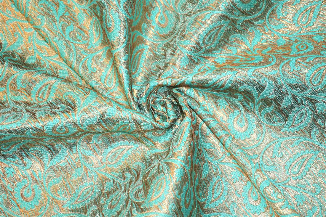 Minty Blue Brocades