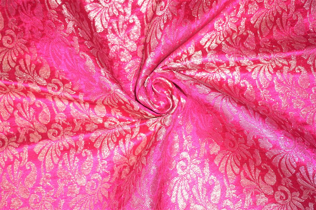 Cerise Pink Brocades