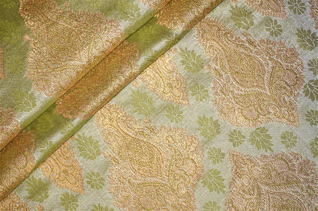 Lime Green Brocades