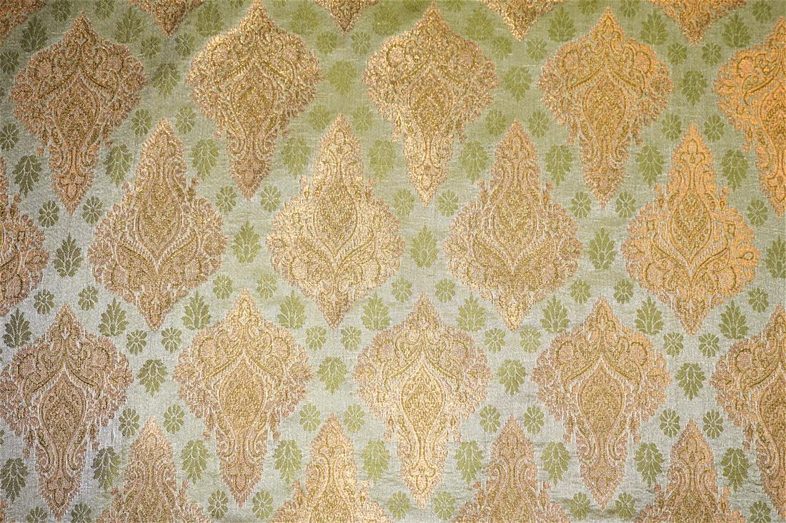 Lime Green Brocades