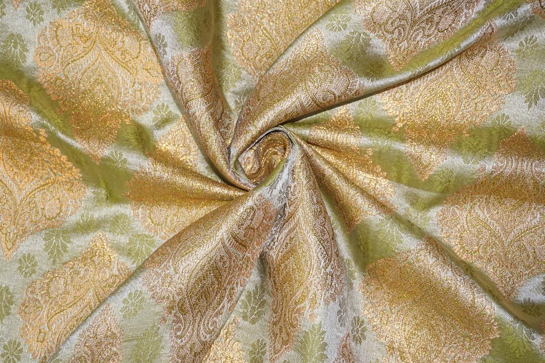 Lime Green Brocades