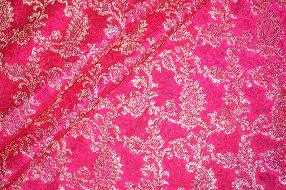Cerise Pink Brocades