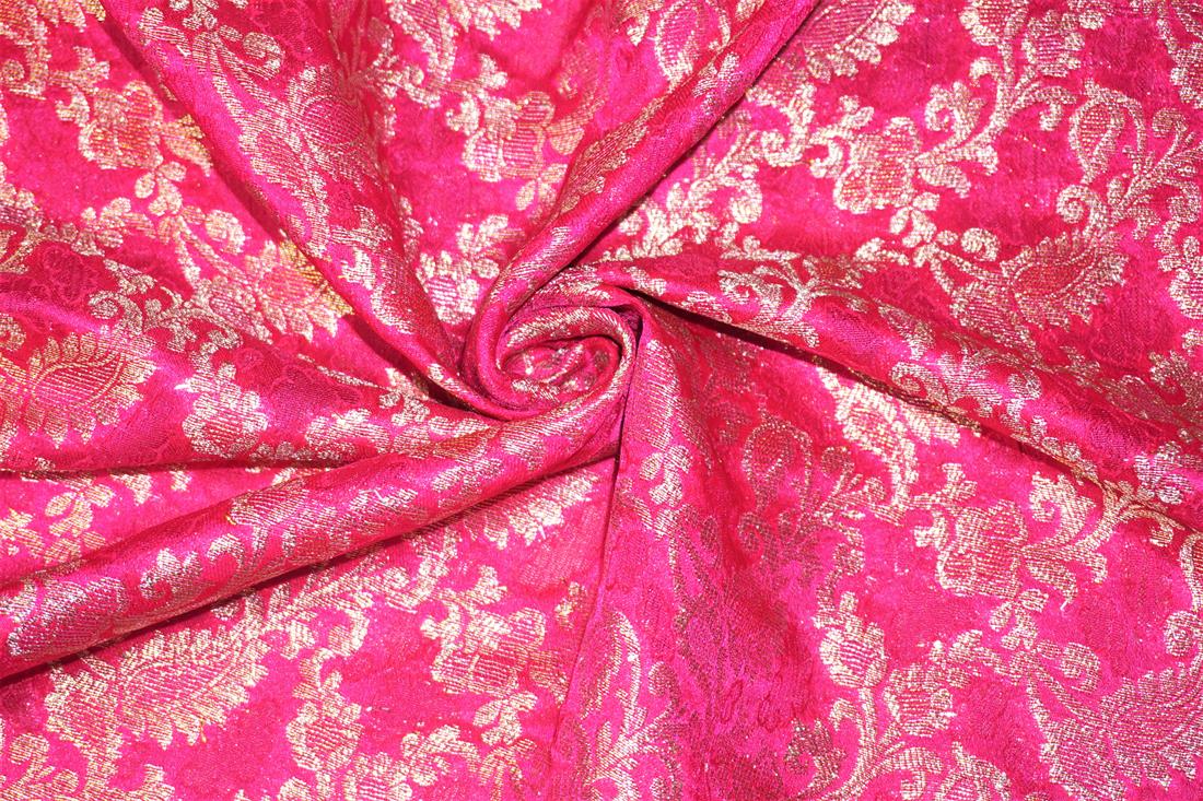 Cerise Pink Brocades