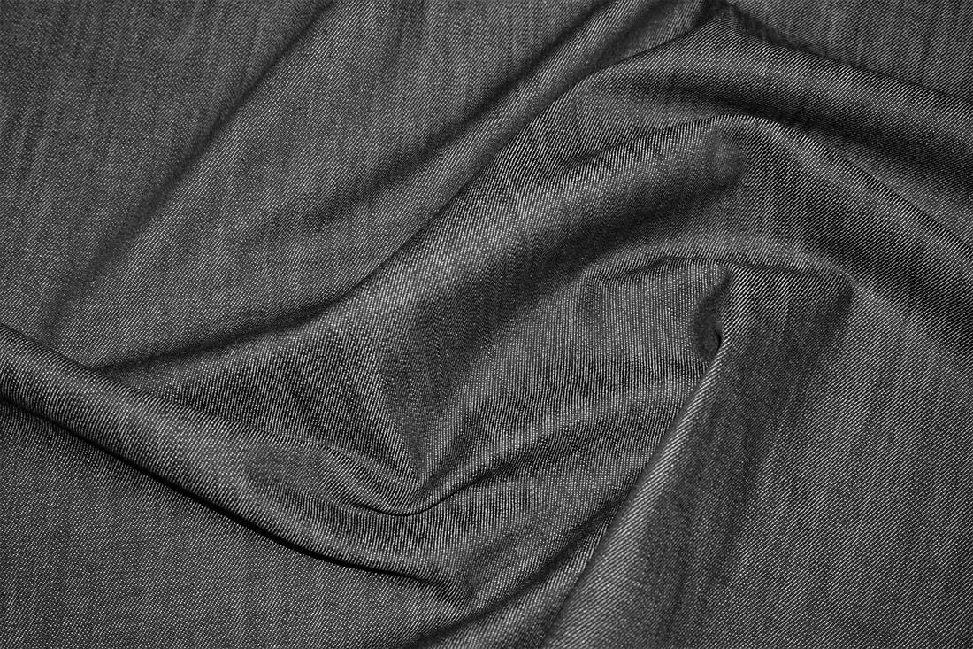 Black Col 1 Cotton Stretch Denim