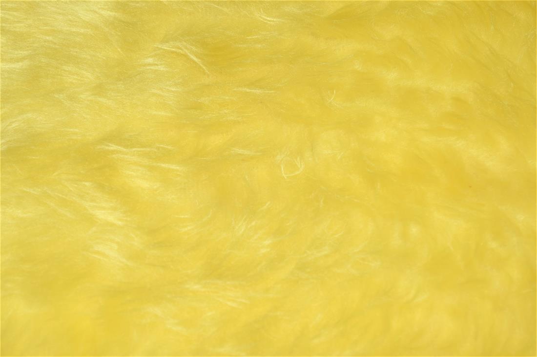 Yellow Luxury Plain Faux Fur