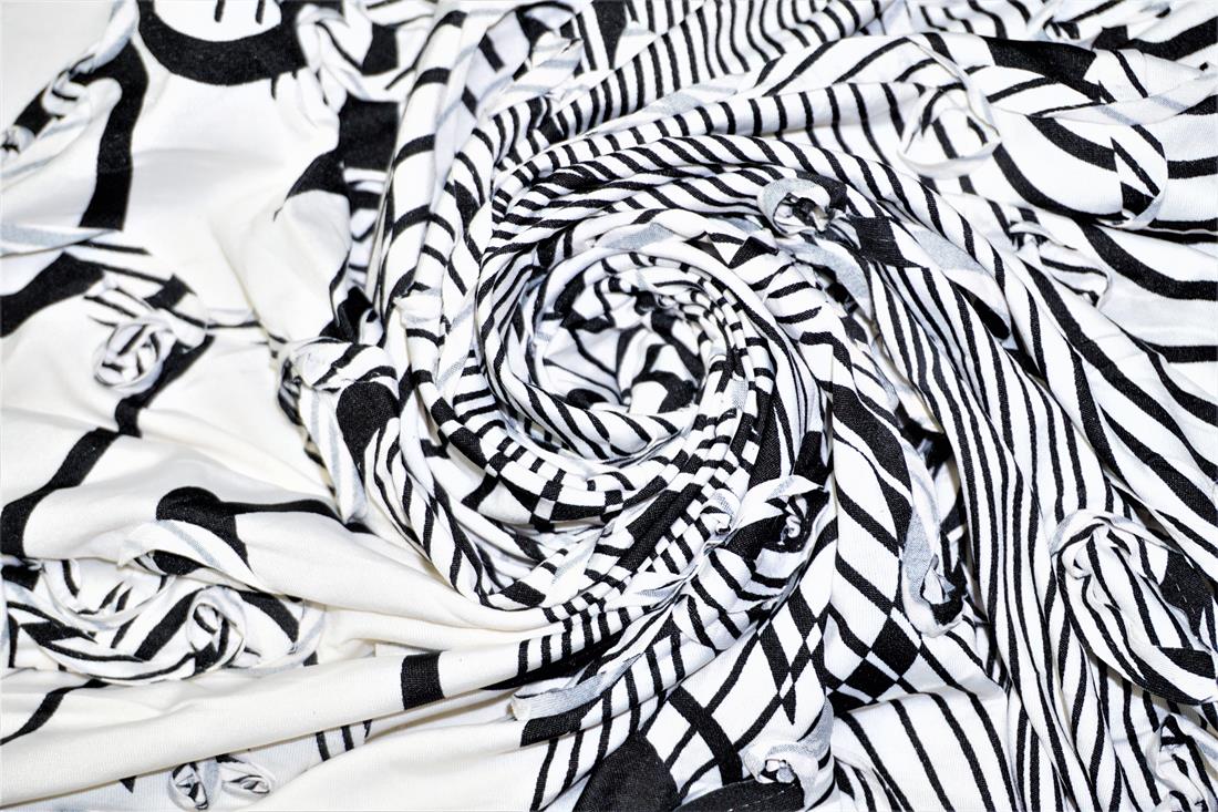 White Printed Jersey