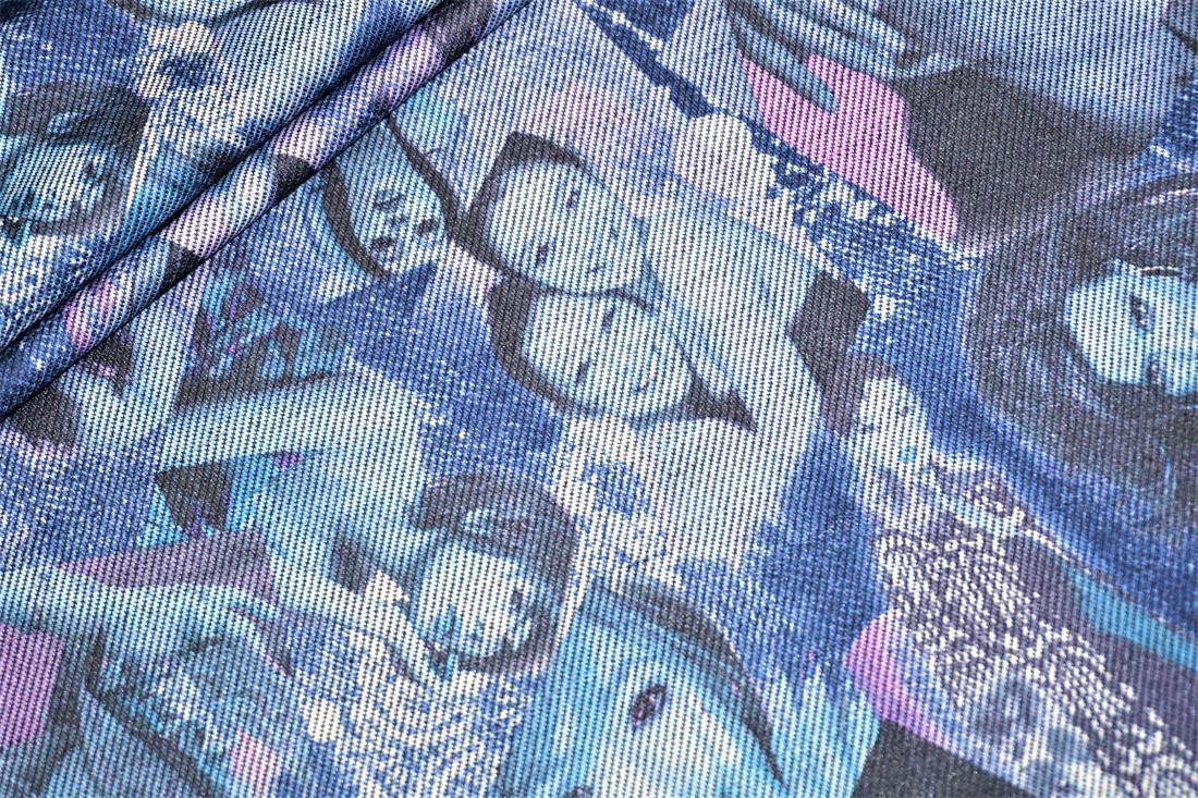 Blue Printed Jersey