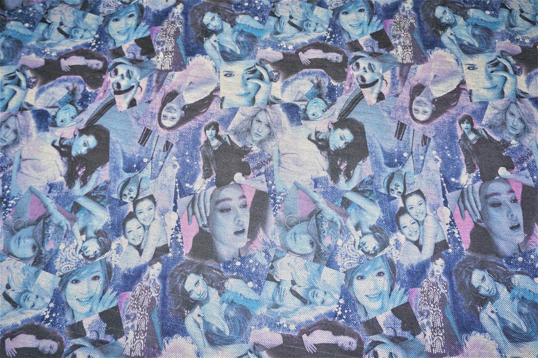 Blue Printed Jersey