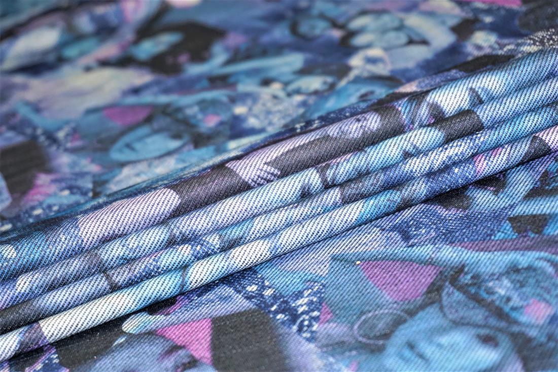 Blue Printed Jersey