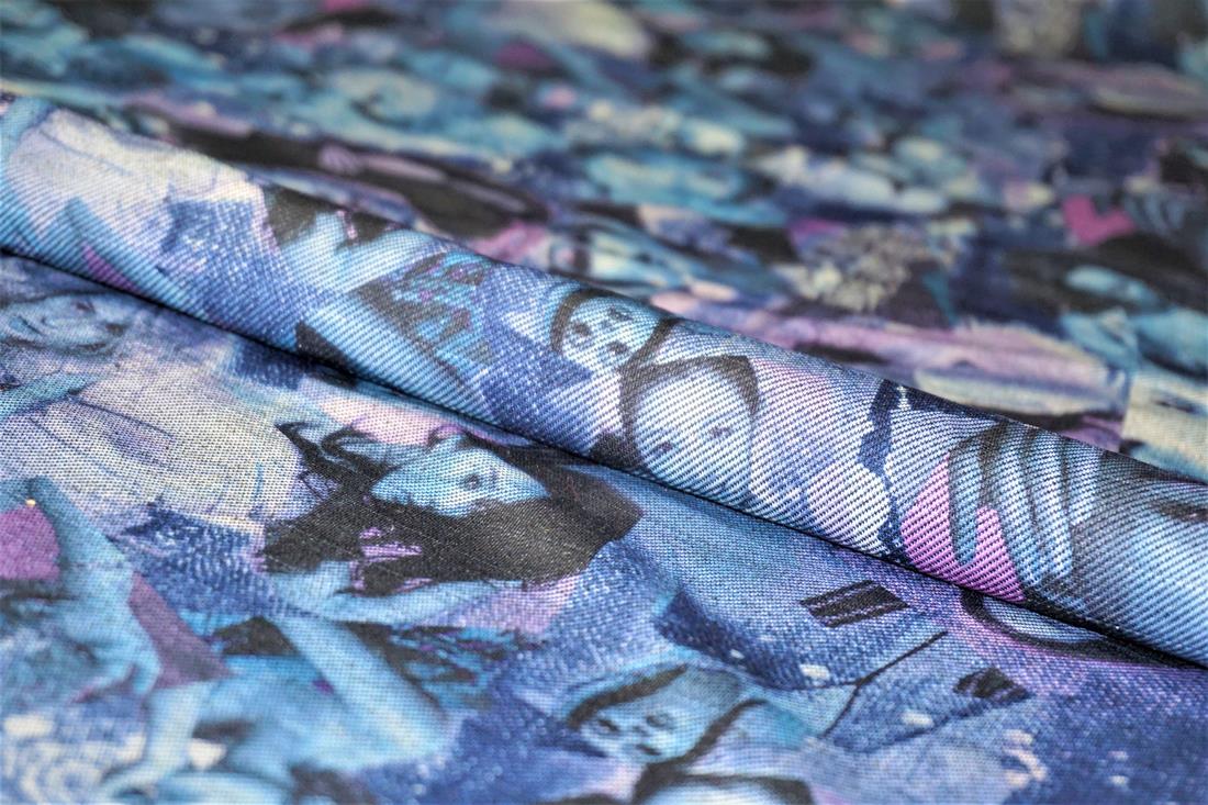 Blue Printed Jersey