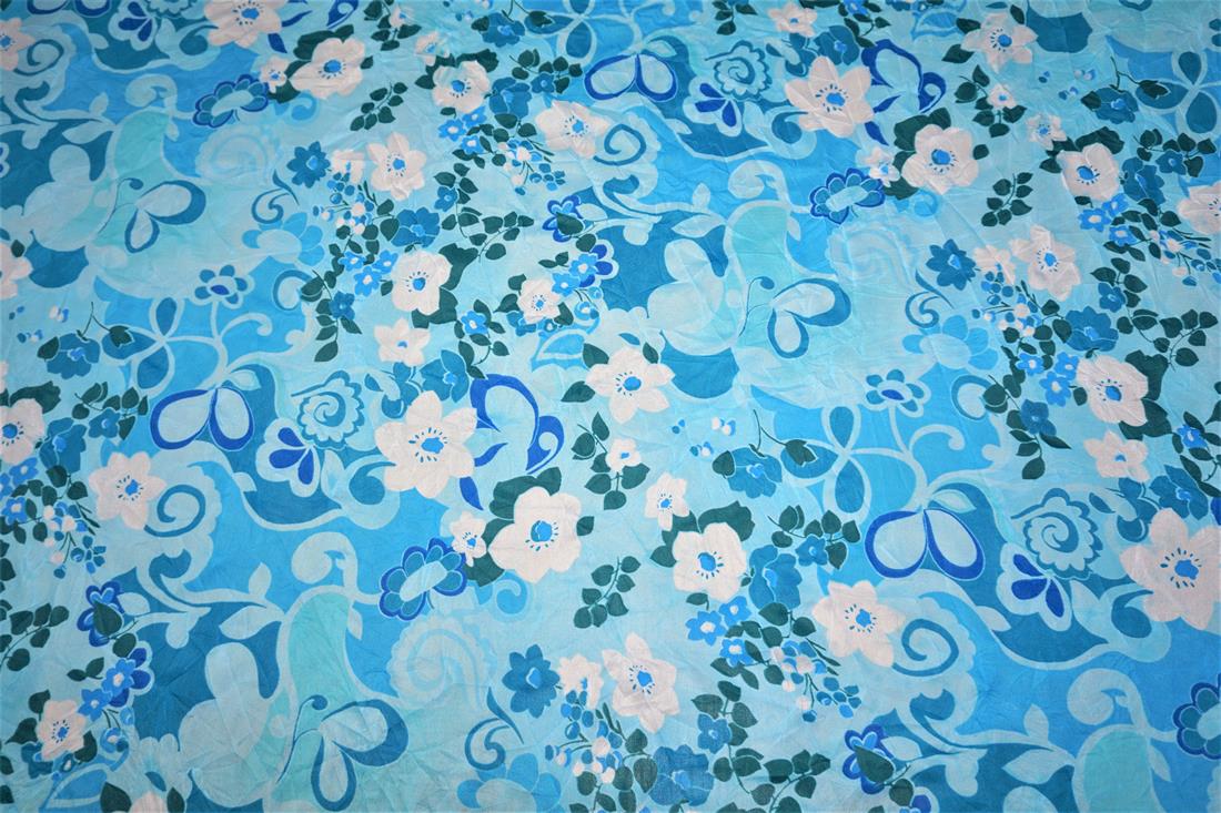 Blue Abstract Flowers