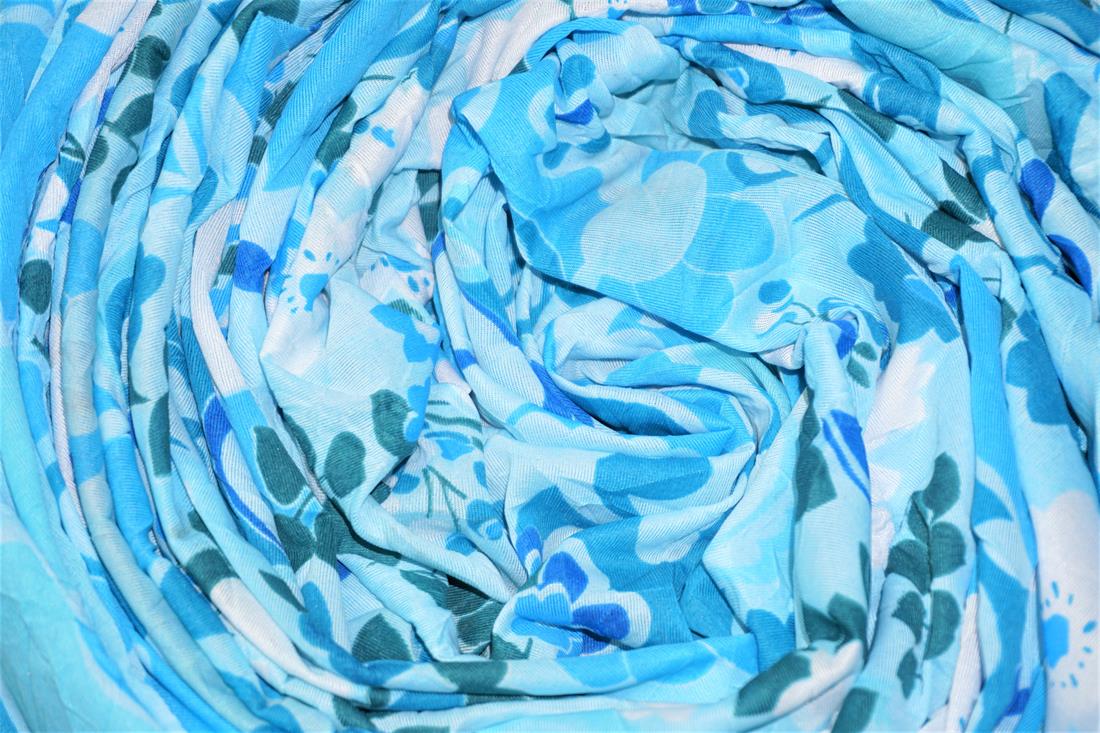 Blue Abstract Flowers