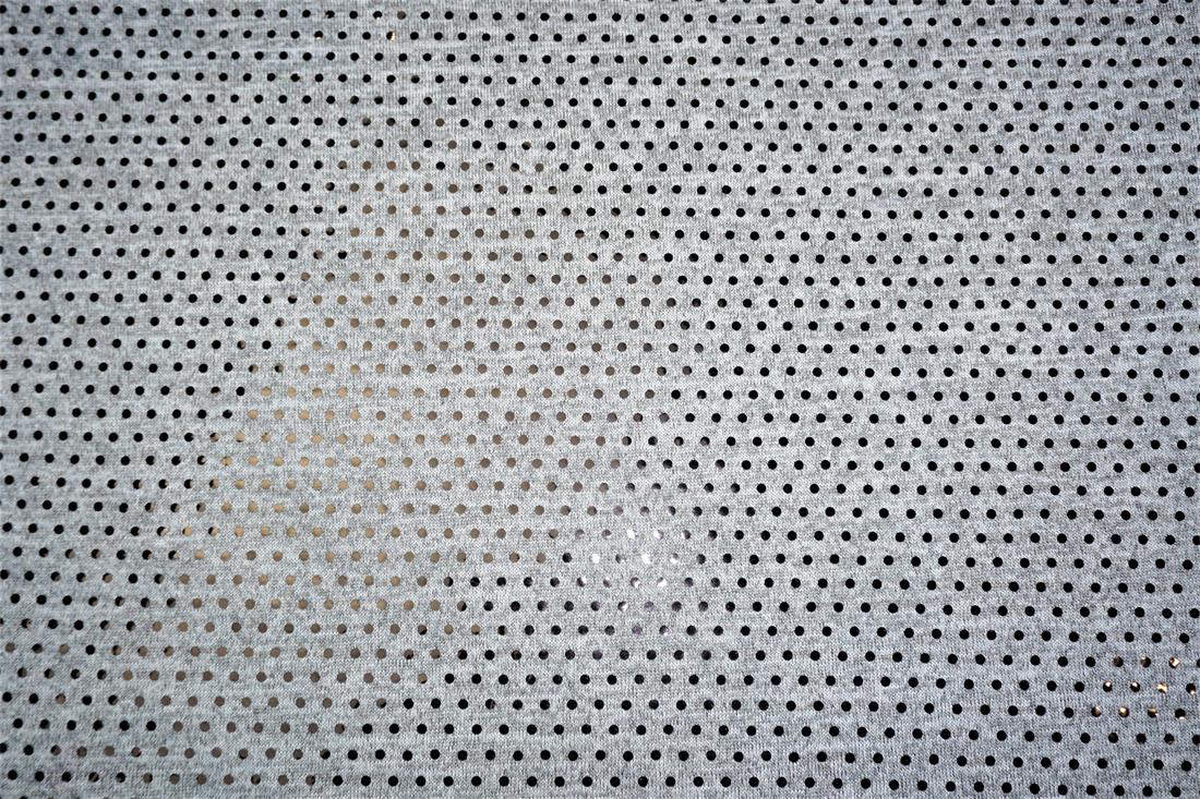 Silver & Grey Sequins Jersey Fabric Stretch Dressmaking Costumes Legging