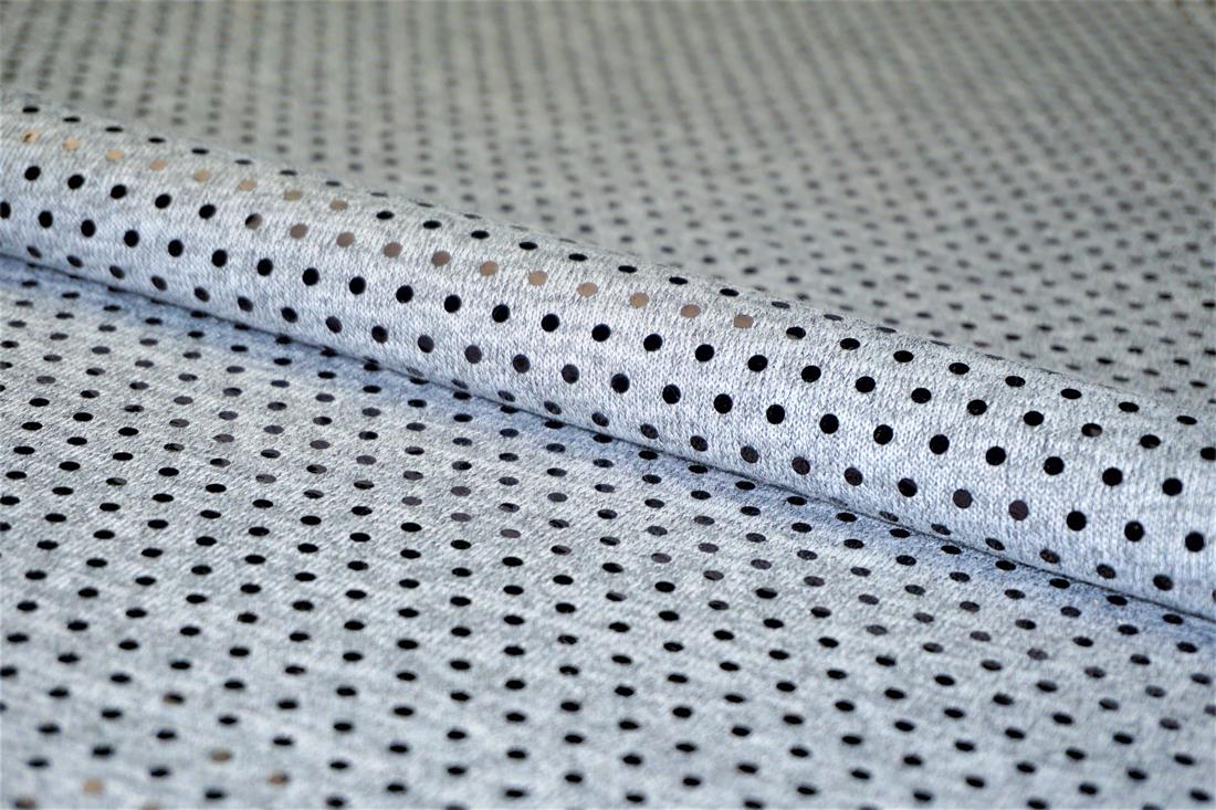 Silver & Grey Sequins Jersey Fabric Stretch Dressmaking Costumes Legging