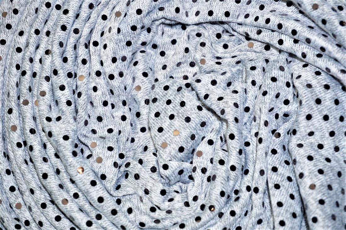 Silver & Grey Sequins Jersey Fabric Stretch Dressmaking Costumes Legging