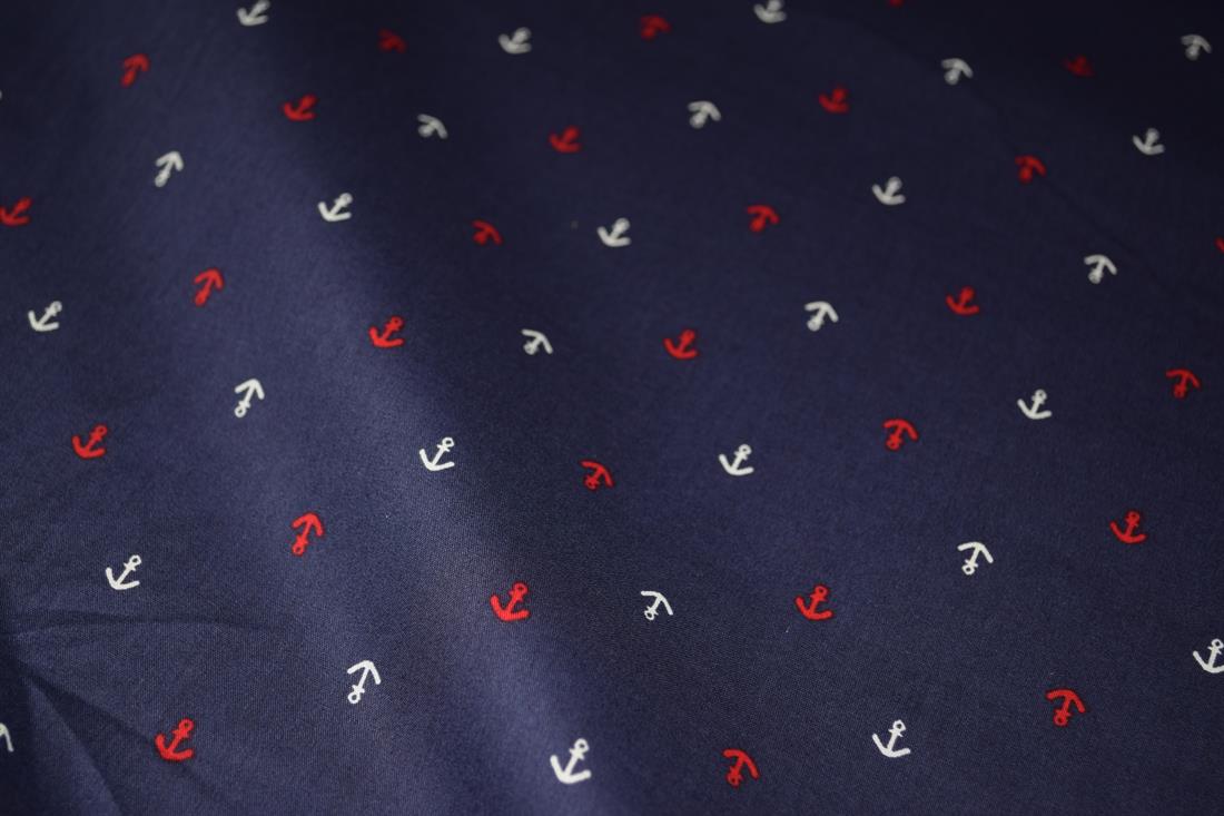 Navy Blue Printed Cotton Fabrics