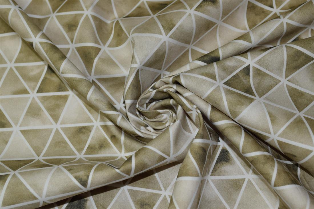 Beige Printed Cotton Fabrics