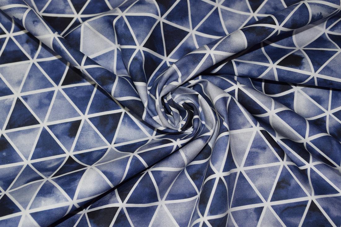 Dark Blue Printed Cotton Fabrics