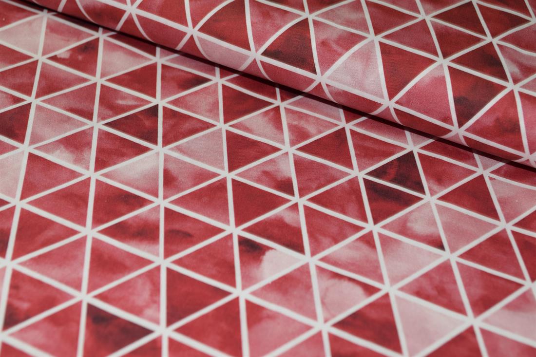 Deep Red Printed Cotton Fabrics