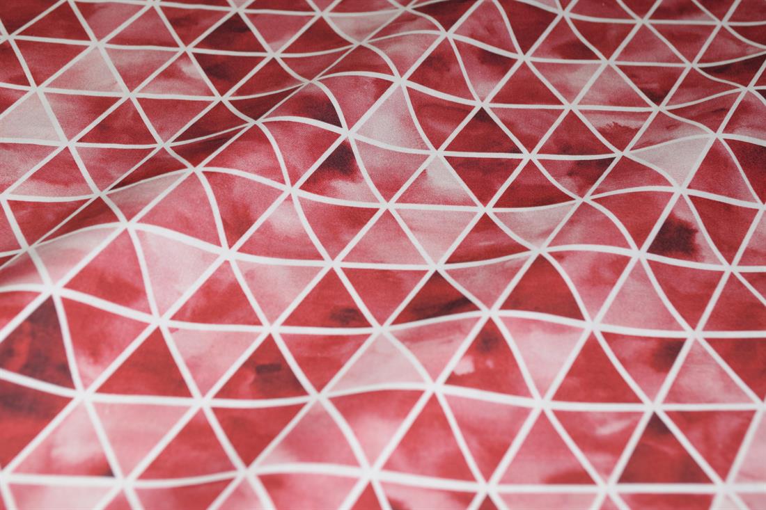 Deep Red Printed Cotton Fabrics