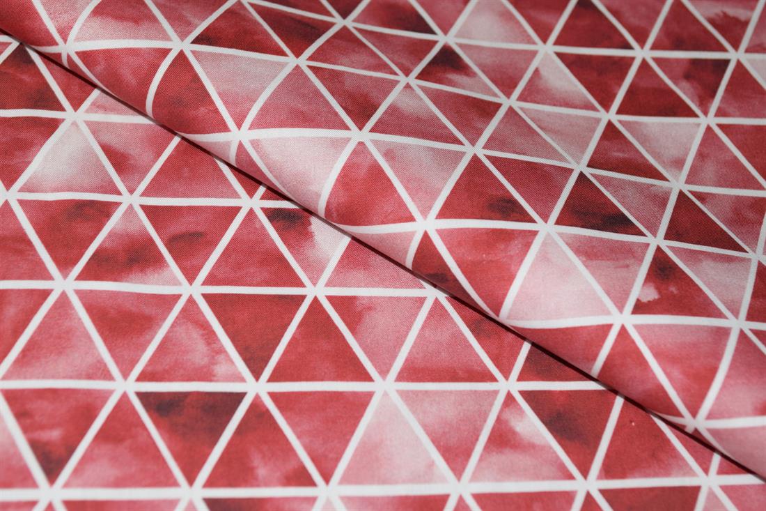 Deep Red Printed Cotton Fabrics