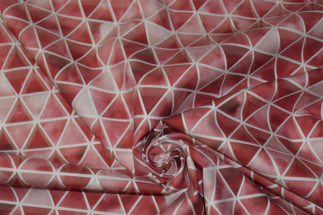Deep Red Printed Cotton Fabrics