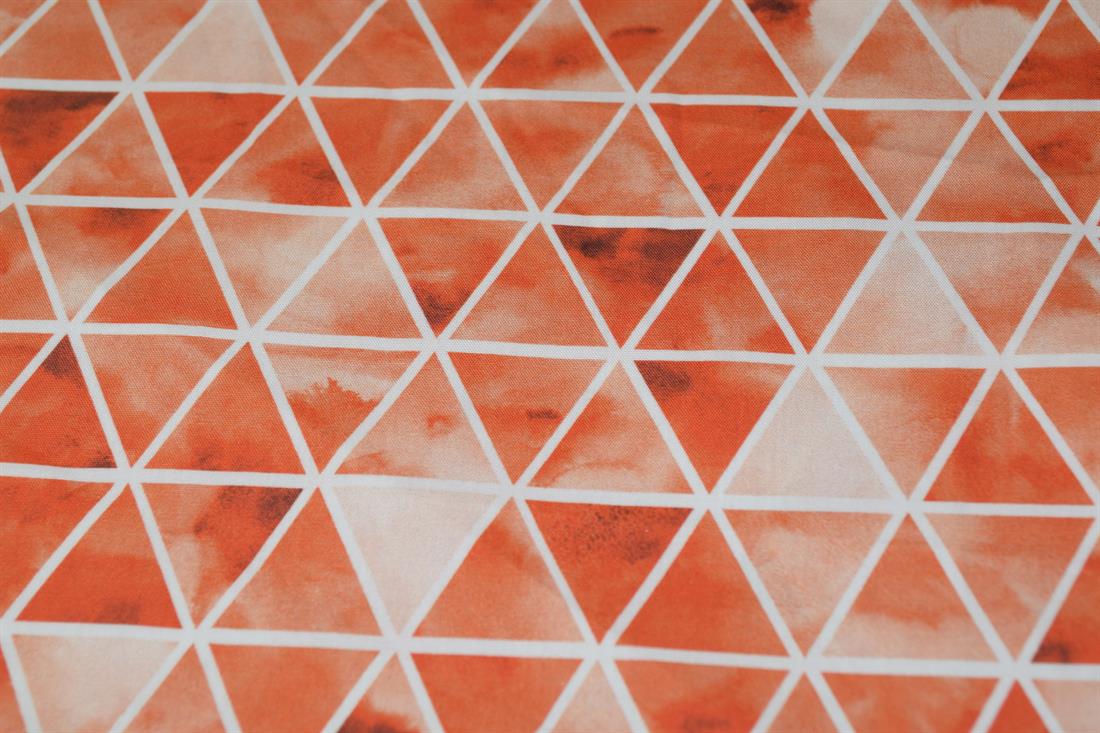 Orange Printed Cotton Fabrics