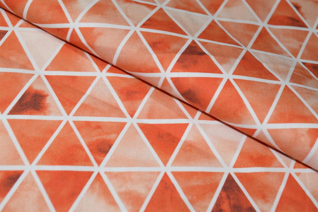 Orange Printed Cotton Fabrics
