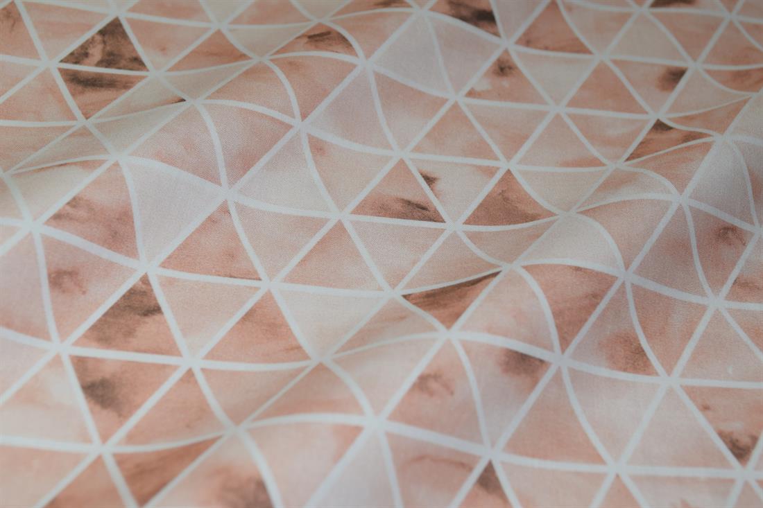 Peach Printed Cotton Fabrics