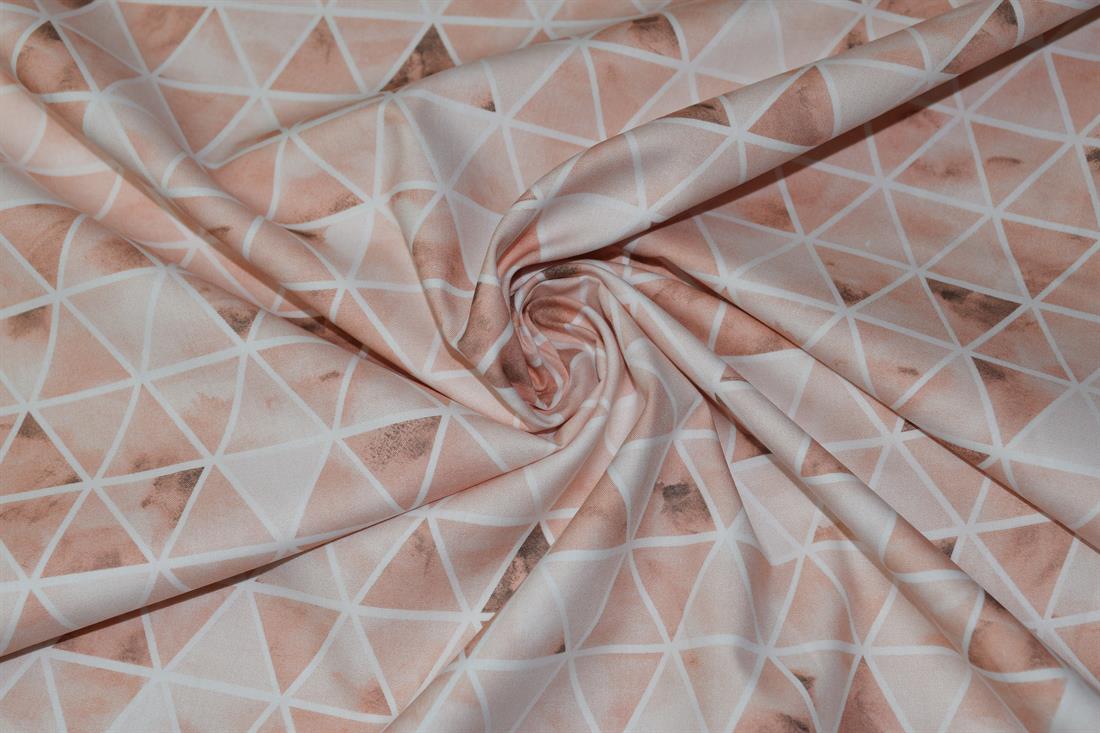 Peach Printed Cotton Fabrics