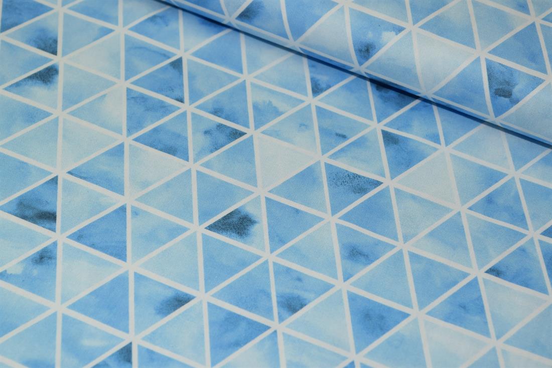 Sky Blue Printed Cotton Fabrics