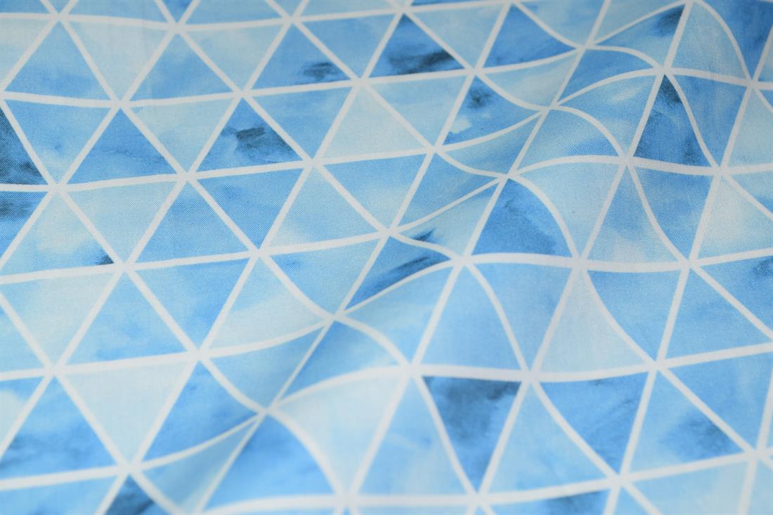 Sky Blue Printed Cotton Fabrics