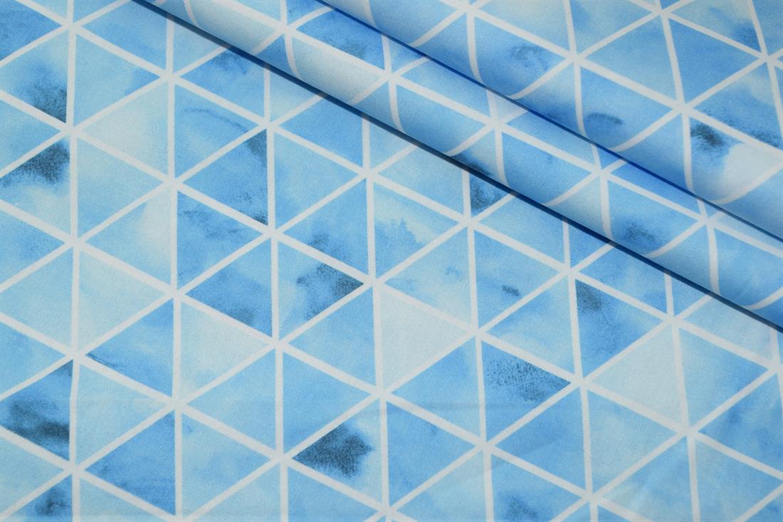 Sky Blue Printed Cotton Fabrics