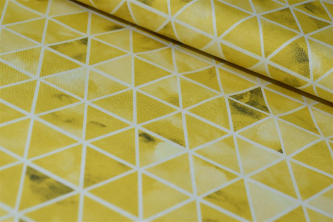 Yellow Printed Cotton Fabrics