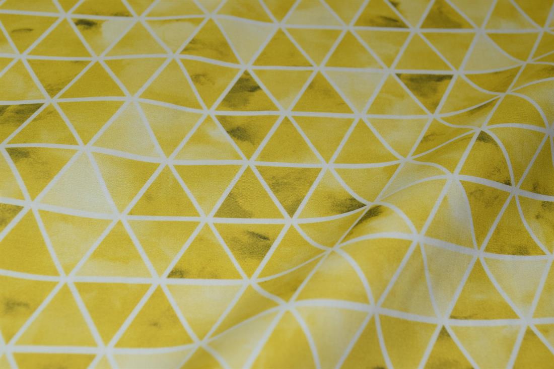 Yellow Printed Cotton Fabrics