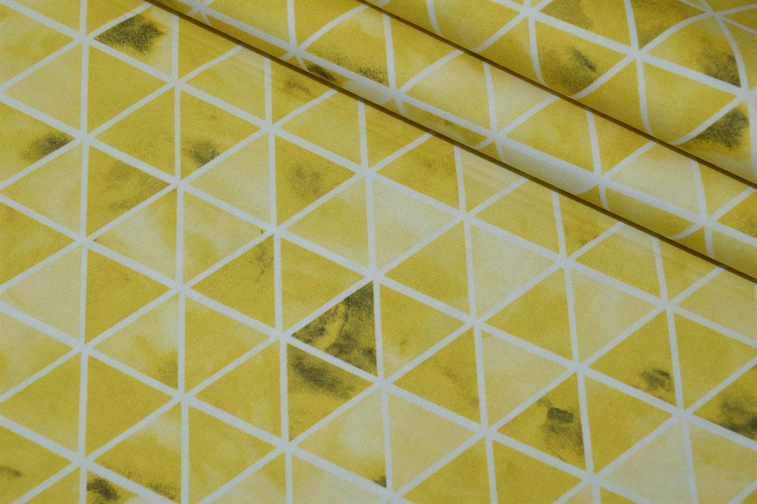 Yellow Printed Cotton Fabrics