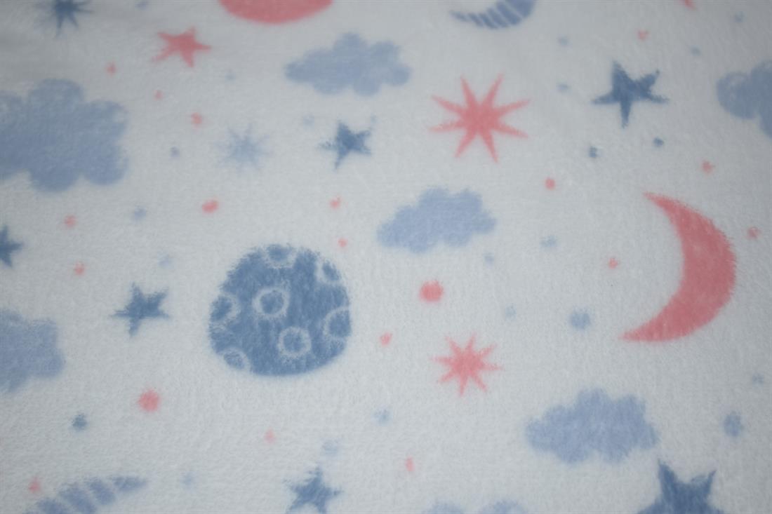 White Moon/Star/Clouds (Fleece)